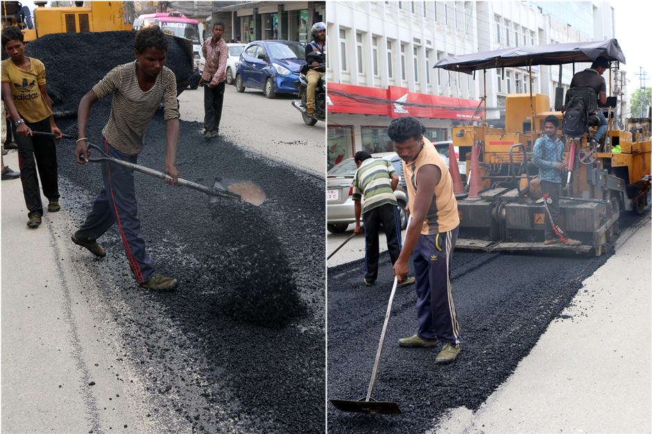 मुख्य सडकमा खाल्डाखुल्डी पुर्ने काम तीव्र