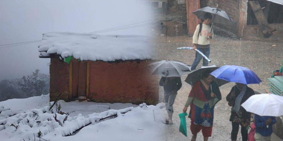 फेरि वर्षा र हिमपातको सम्भावना