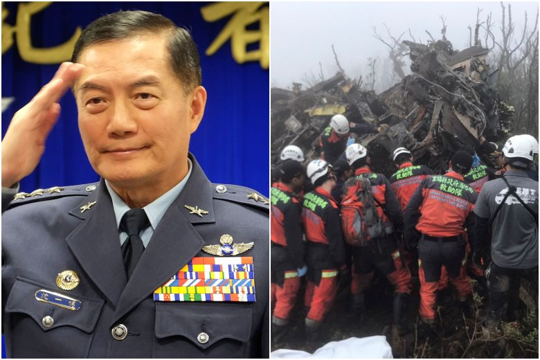 Taiwan’s military chief of staff missing after helicopter crash