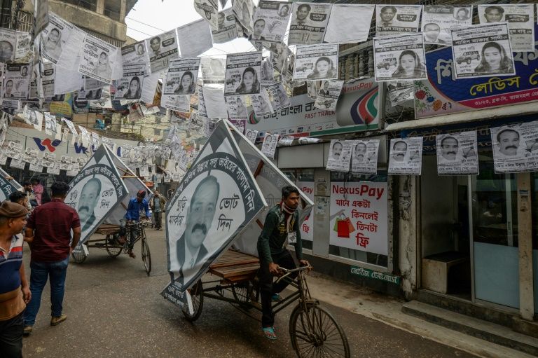 Bangladesh capital awash with plastic-coated posters