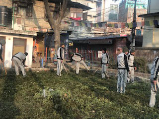 अन्तर्राष्ट्रिय त्रिपिटक वाचनका लागि सेनाद्वारा सरसफाइ