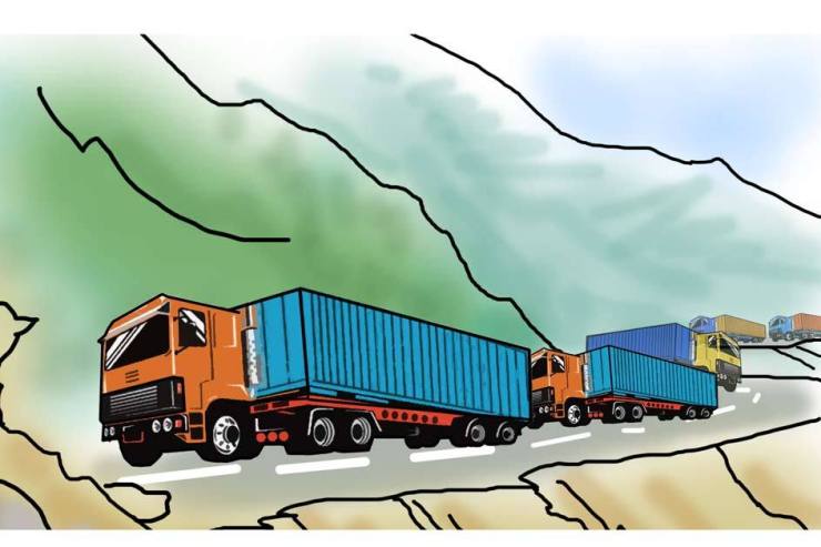 कन्टेनरमा लुकी आउँदै गरेका ५२ जना  नियन्त्रणमा