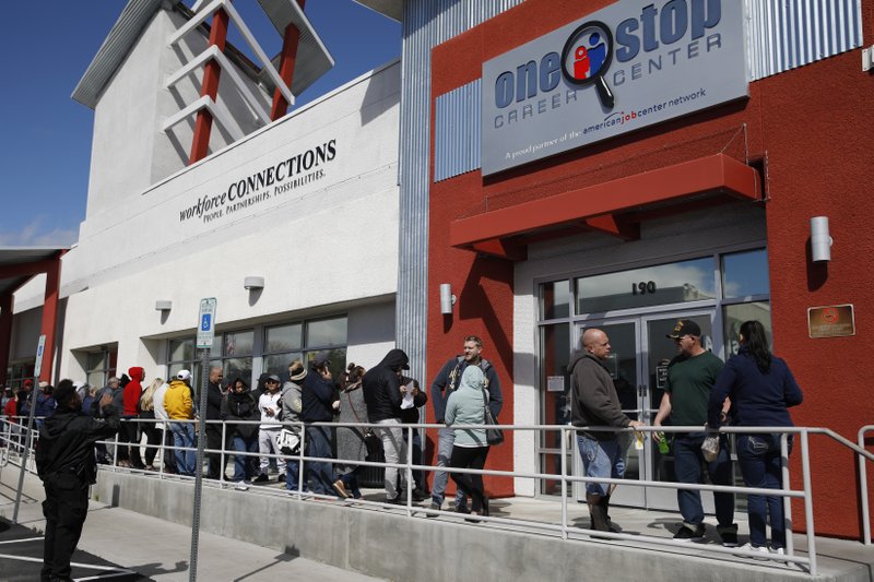 3.3 million seek US jobless aid, nearly 5 times earlier high