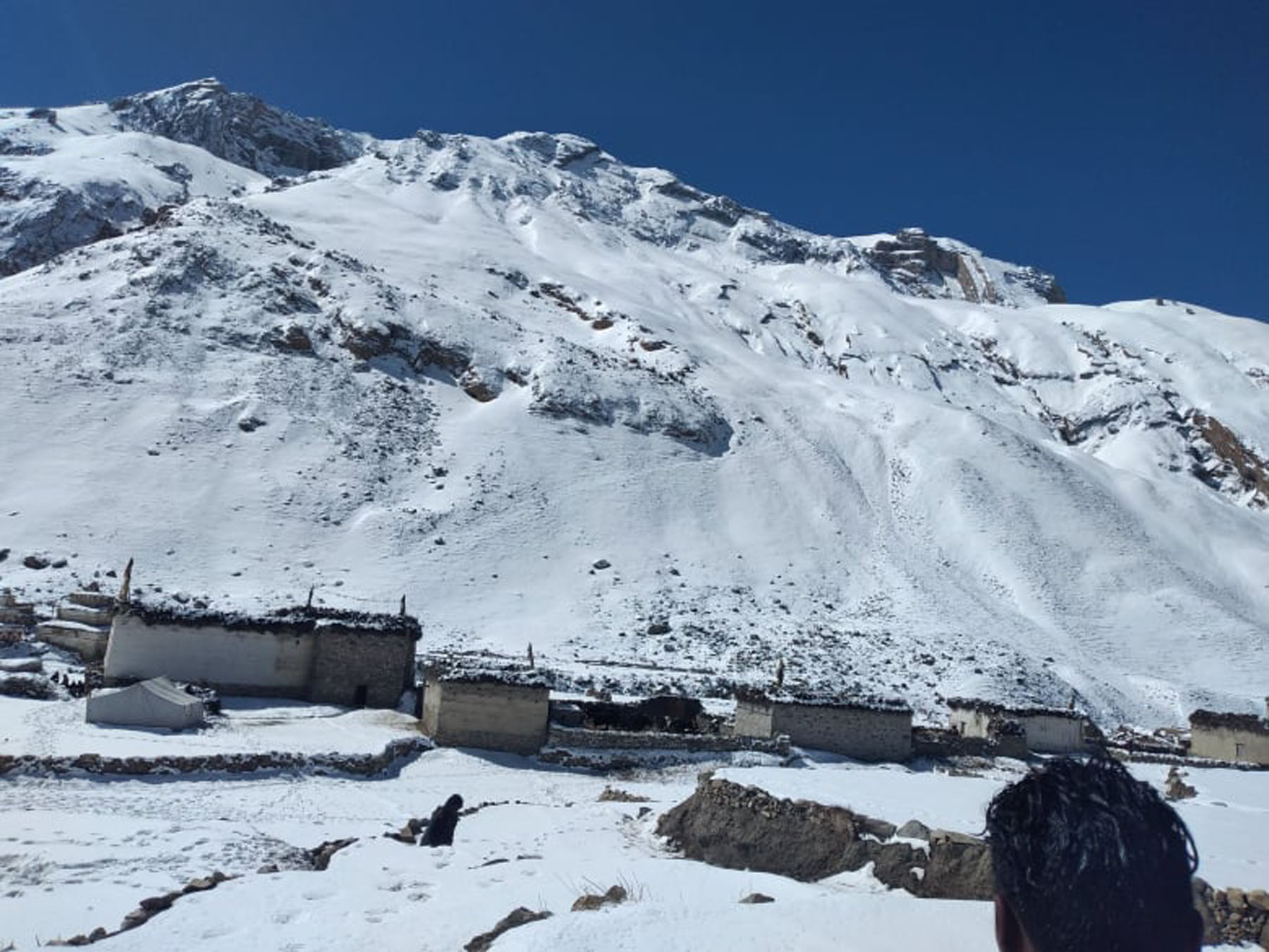 डोल्पामा भारी हिमपात