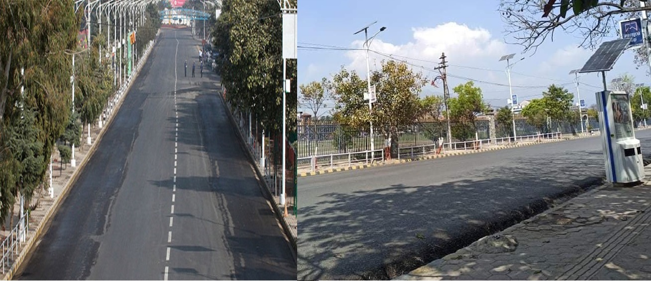 काठमाडौँ उपत्यकामा लकडाउनको पूर्ण पालना (फोटो फिचर)
