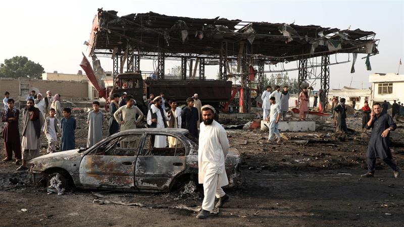 Suicide bombing kills 4 Afghans, wounds 15 near Kabul