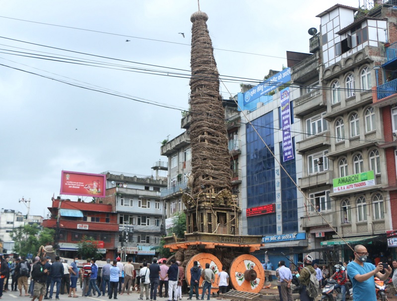 रातो मच्छिन्दद्रनाथको रथारोहण सम्पन्न