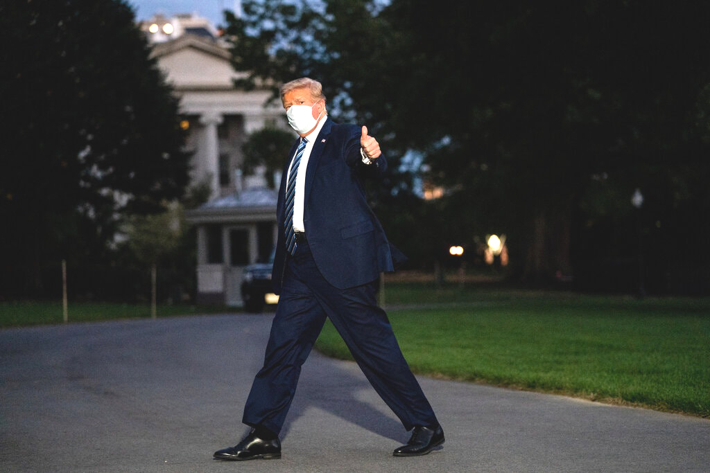 Trump discharged from hospital after 4 days, returns to White House