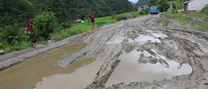 बेनी–दरबाङ सडकमा सास्ती