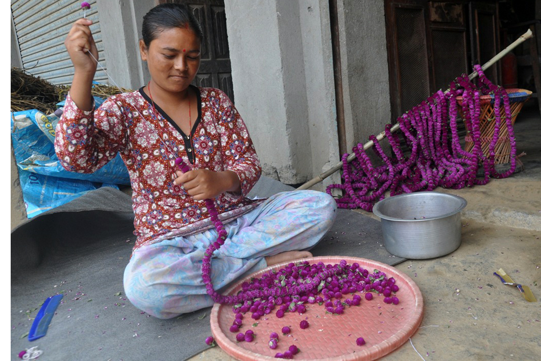 मखमली माला उन्दै महिला