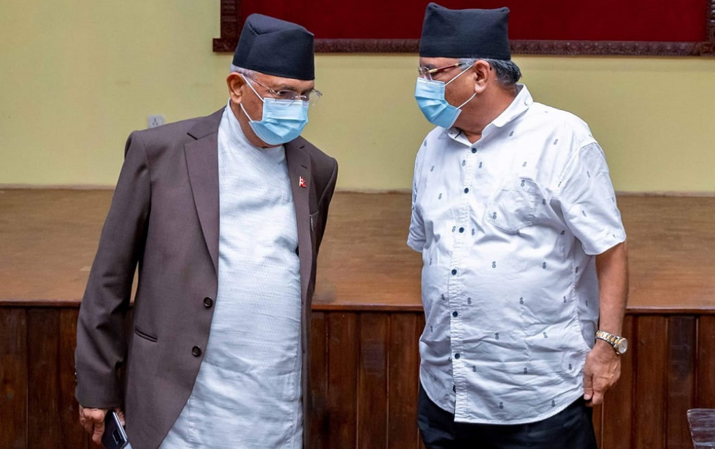 नेकपाका दुई अध्यक्षबीच छलफल सकियो