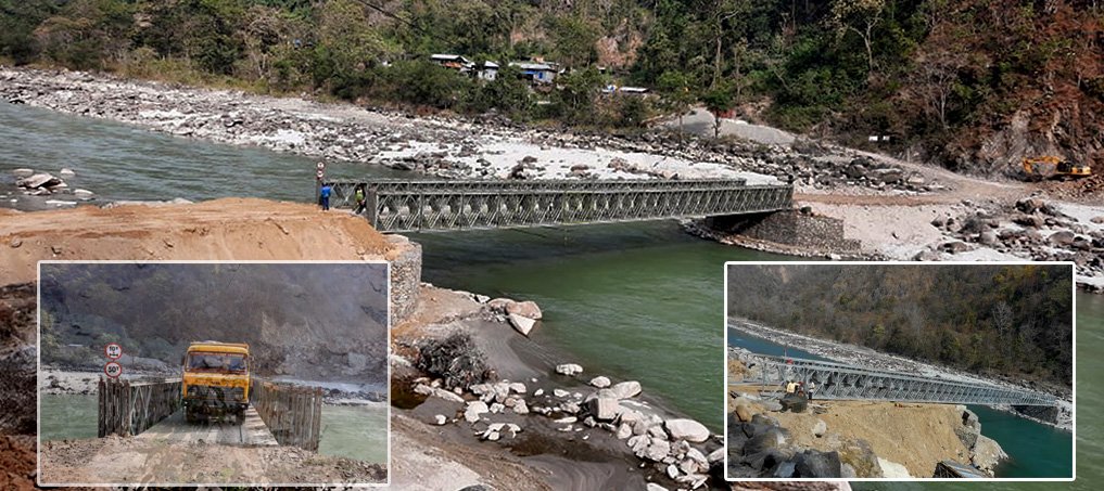 सुनकोशीमा बेलिब्रिज बनेपछि यातायात सञ्चालन