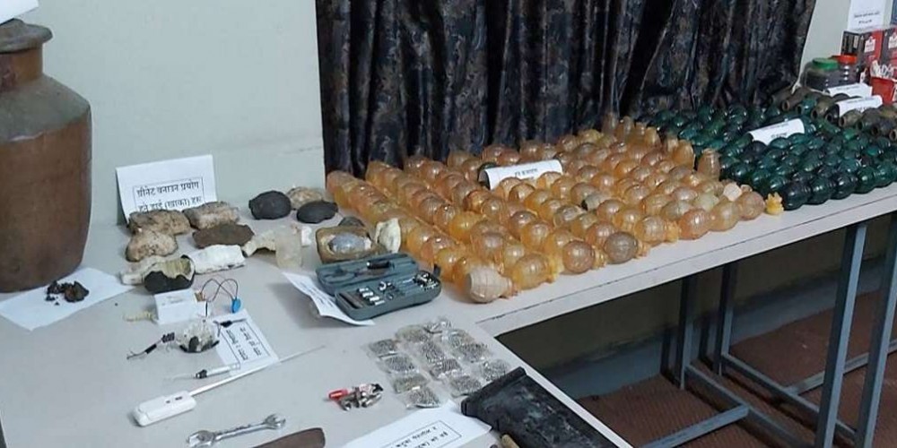 चन्द समूहका कार्यकर्ताले लुकाएर राखेको विस्फोटक पदार्थ  बरामद