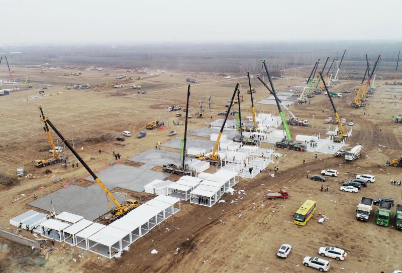 Chinese city builds isolation center with 1,500 rooms in 5 days