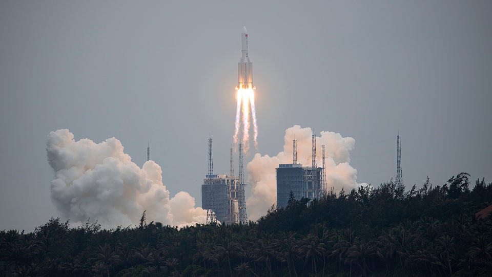 Rocket on pad, China ready to send 1st crew to space station