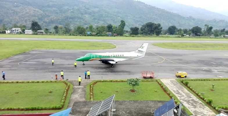 ७२ सिटे जहाजबाट तुम्लिङटार विमानस्थलमा परीक्षण उडान