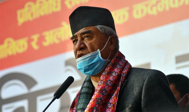 प्रतिनिधिसभा विघटनले लोकतन्त्रमाथि नै खतरा उत्पन्न गरेको छ : देउवा