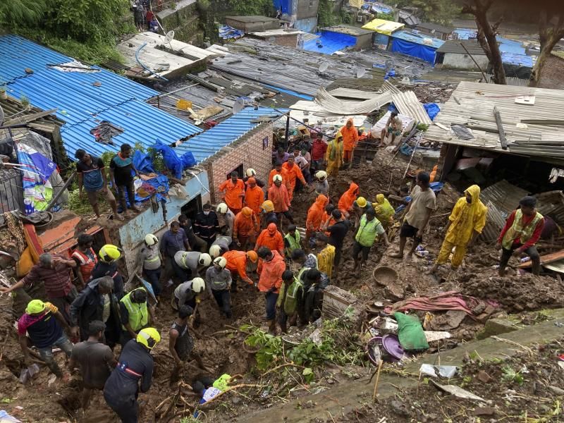At least 18 killed in landslide, wall collapse in India monsoon rains