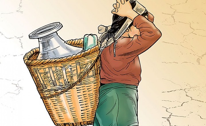 बाढीले पाइप बगाउँदा पानीको हाहाकार