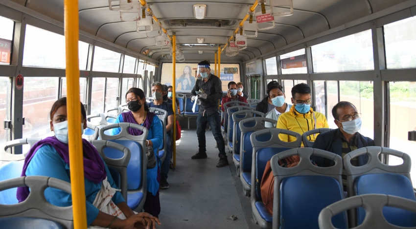 मास्क नलगाउने यात्रुले सार्वजनिक सवारी साधन चढ्न नपाउने