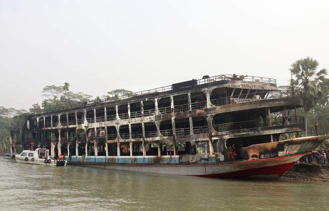 Bangladesh arrests ferry owner after blaze that killed 39