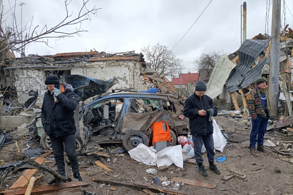 Russia hits Ukraine from air, land and sea with civilians trapped