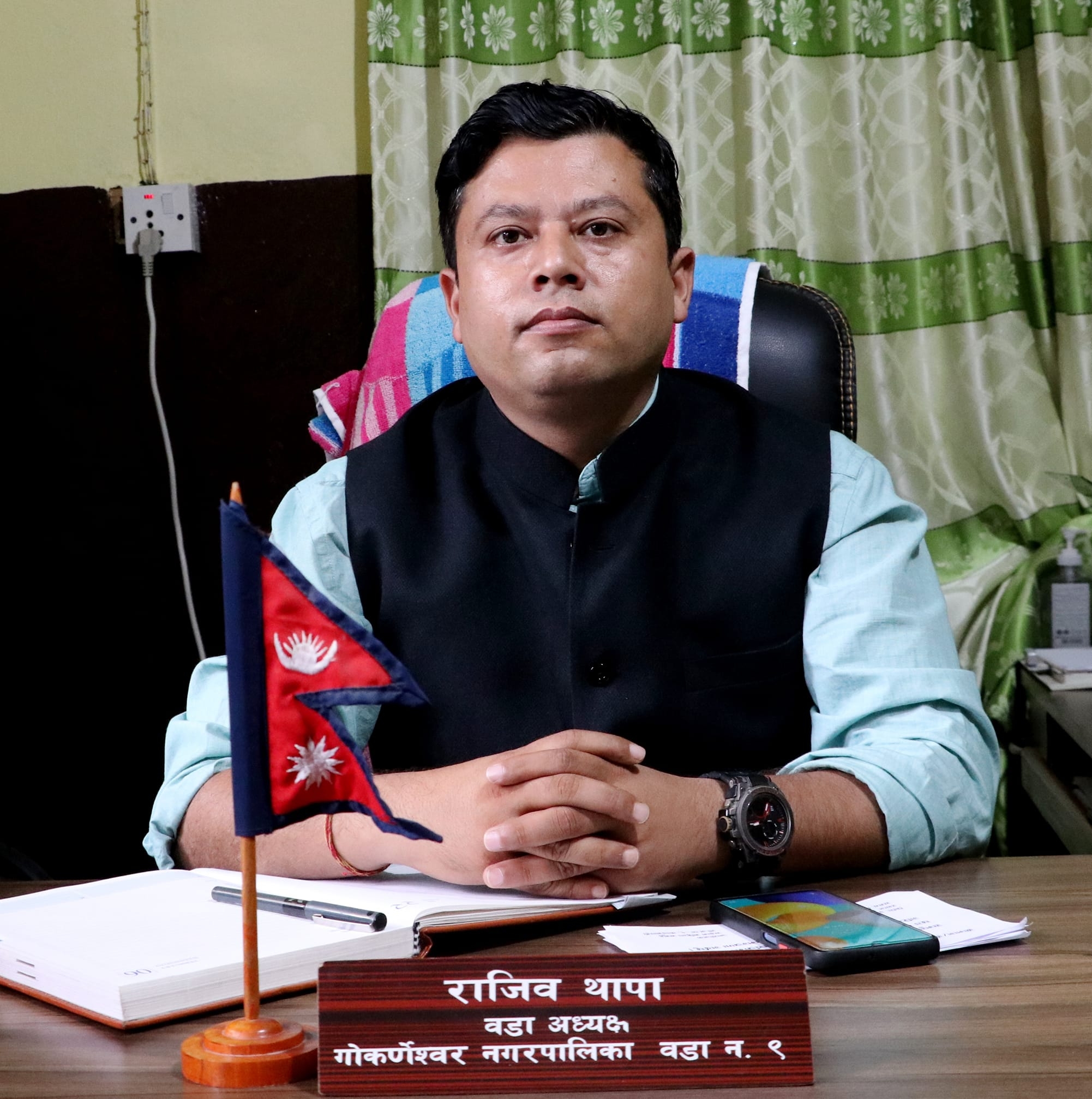 गोकर्णेश्वर ९  मा नेपाली काँग्रेसका राजिव थापा वडा अध्यक्षमा विजयी
