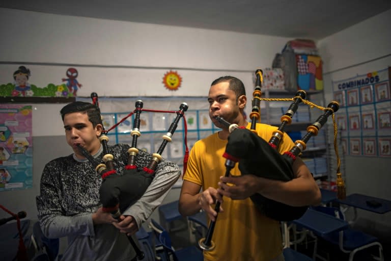 Brazil bagpipe band channels sound of Scotland
