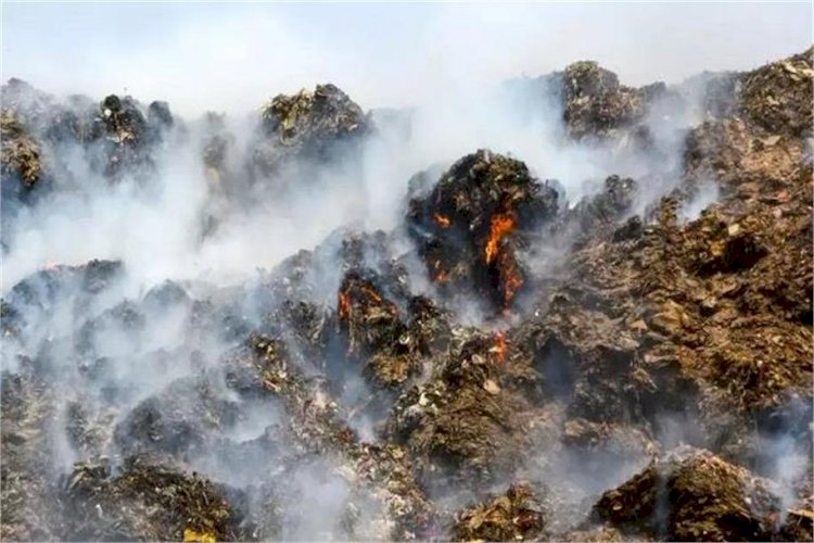 Delhi: Smoke continues to rise from smouldering Bhalswa landfill