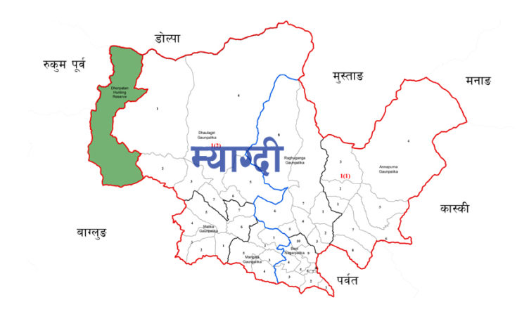 म्याग्दीका ४४ बस्ती पहिरो र कटानको जोखिममा