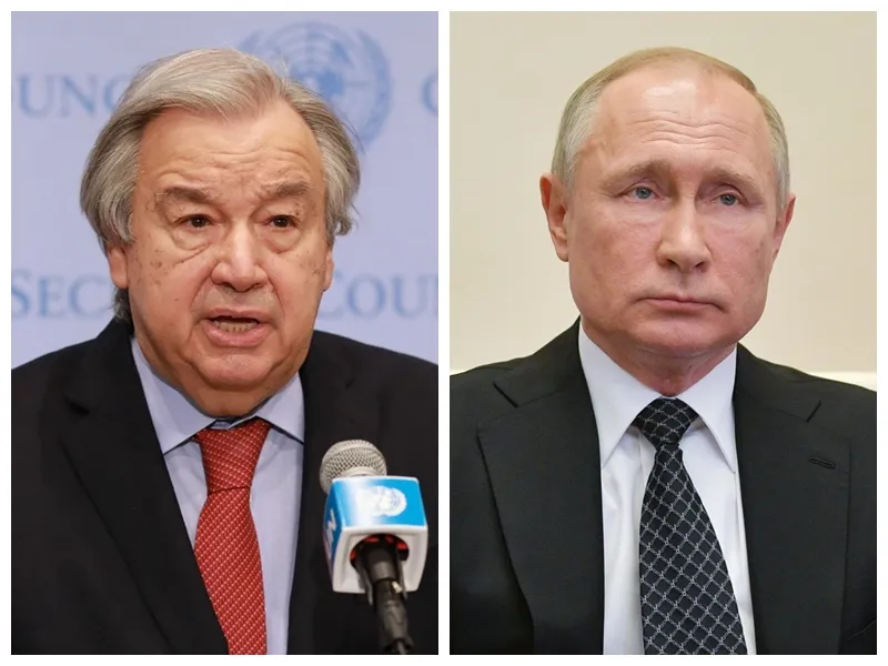 Putin, Guterres discuss grain exports over phone